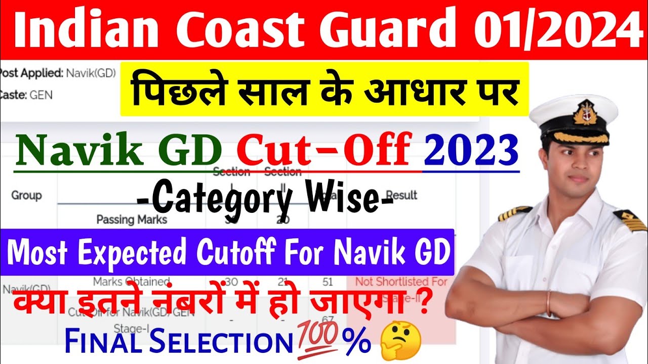 Coast Guard Navik GD Cutoff 2024 Category Wise Coast Guard Cutoff