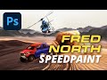 Fred North • Flying Sideways  |  Back Cover Artwork Speedpaint