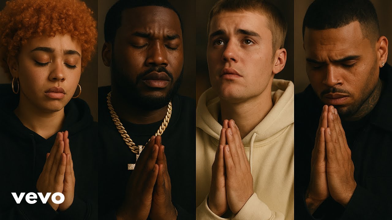 Ice Spice, meek Mill, Justin Bieber & Chris Brown - God Please Save Me