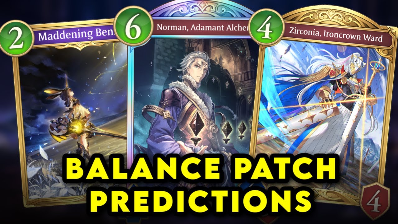 My Predictions for the FIRST EVER Balance Patch | Shadowverse: Worlds ...