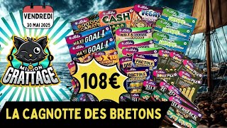🍀 Mission Grattage - 108€ POUR LA CAGNOTTE DES BRETONS DE L'ASCENSION 🤍🖤