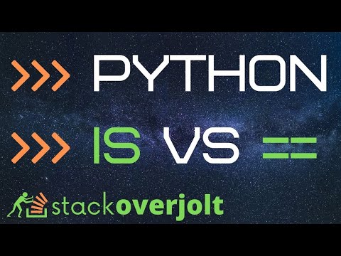 Python is vs == ... what's the difference between the python is and == operators?