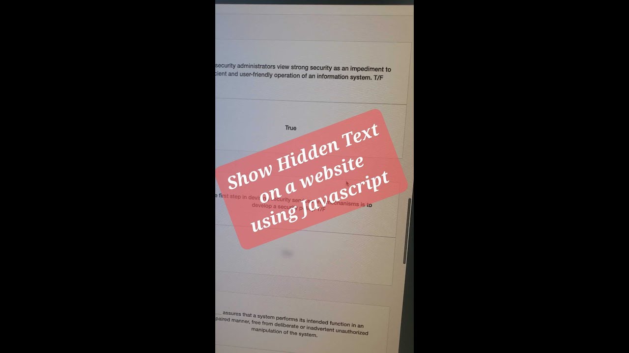 How to view blurred answers using javascript
