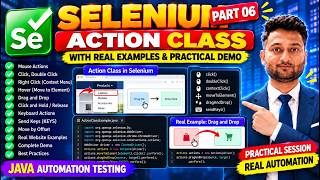 Full Selenium WebDriver Action Class in Java | Mouse Actions, Drag & Drop, Keyboard Actions | Part 6 News