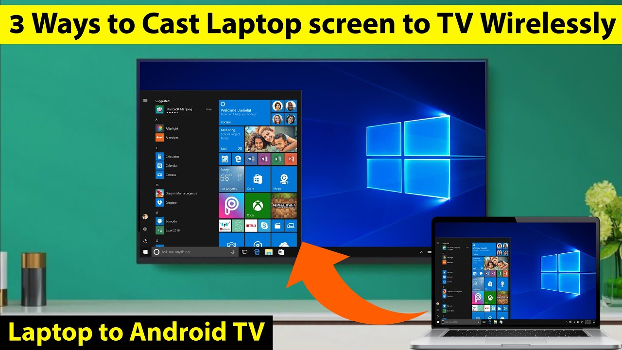 3 Ways To Cast Laptop Screen On Android Tv | How To Cast Laptop Screen On  Android Tv Wirelessly - Youtube