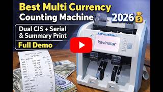 Best Multi Currency Counting Machine 2026 💰 Dual CIS + Serial & Summary Print Full Demo