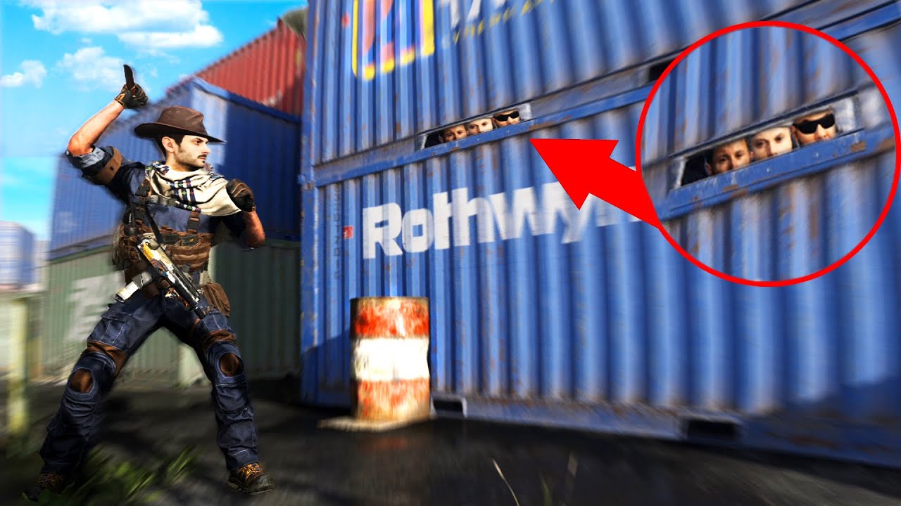 i FOUND CHEATING PLAYERS ON SHIPMENT INSIDE OF HERE!? HIDE N SEEK ON MODERN WARFARE