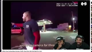 When White Guy Acts Ghettoblack In-Front Of Girlfriend During Traffic Stop.