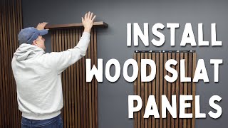 how to install wood slat wall panels