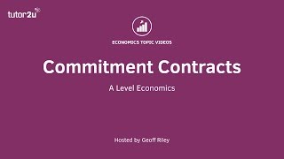 Behavioural Economics - Commitment Contracts
