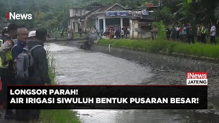 Detik-Detik Tanggul Irigasi Siwuluh Jebol, Air Terus Gerus Tanah Di Banjarnegara Inews Jateng