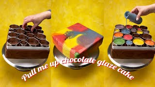 Pull me up chocolate rainbow glaze cake - Tiktok Foodiebeats Cake - Rainbow chocolate cake screenshot 4