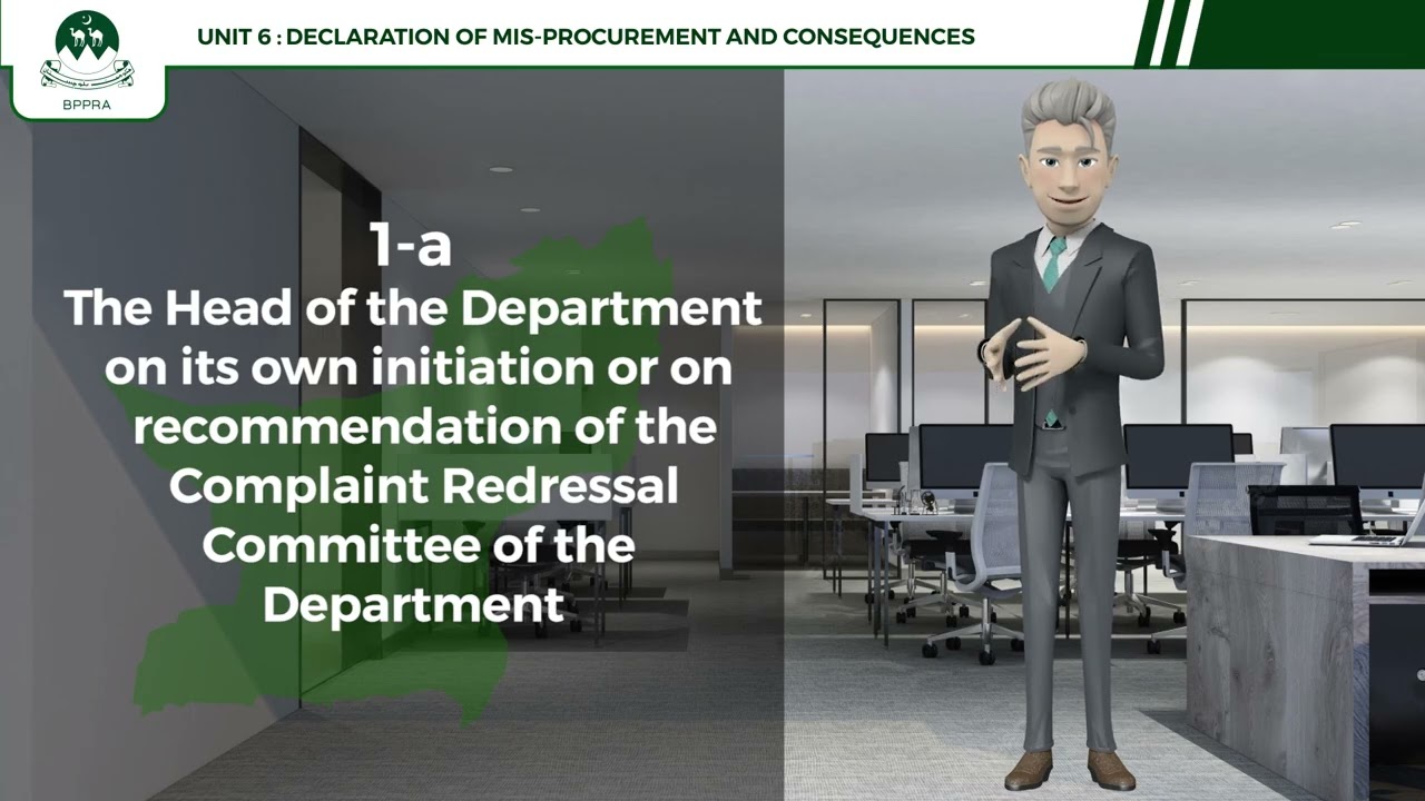 UNIT 6 RULE 57  Declaration of Mis-Procurement and consequences.