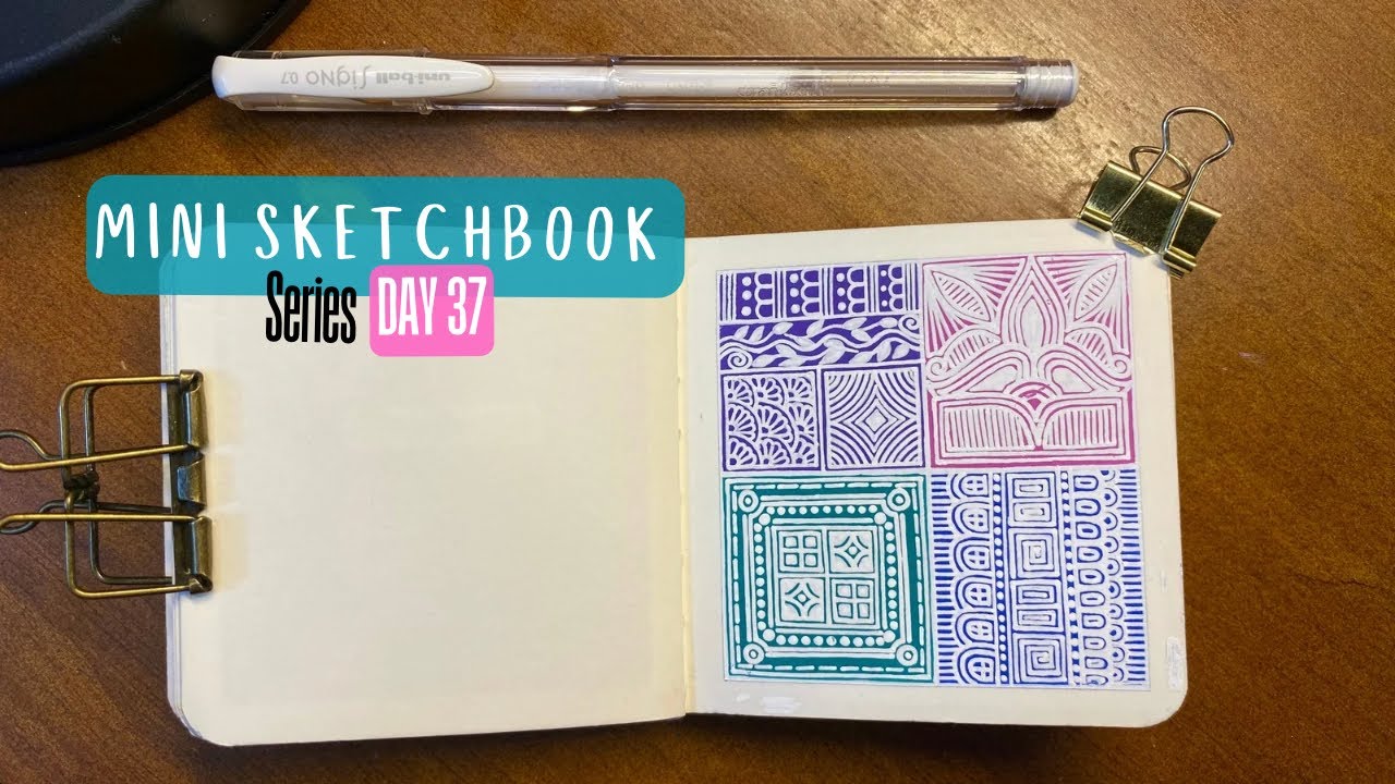 You Can Draw These! Colorful Zentangle Block Patterns | Mini Sketchbook ...
