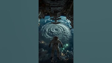 An astronaut doing spacewalk, witnessing Earth