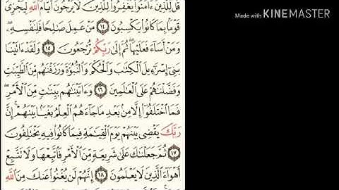 سورة الجاثية - من آية ( ١٤ ) إلى آية ( ٢٢ ) - للقارئ : أحمد بن علي العجمي .