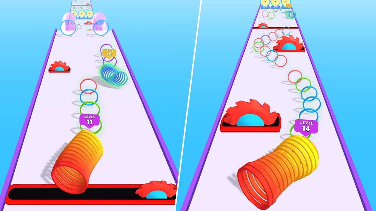 CIRCLE STACK RUN ∞ ASMR Gameplay Android iOS • Level Up Layer Runner • Satisfying Mobile Games