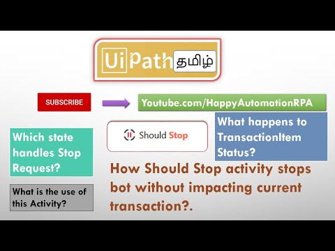 UiPath Tamil - Explained Should Stop Activity - YouTube
