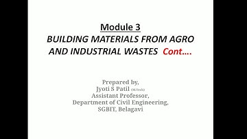 Alternative building Materials, Module 3, Part 2