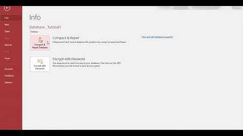 How to Compact and Repair Access 2016