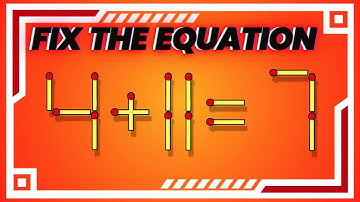 Fix the Equation by Moving ONE Stick!  Brain Teaser Challenge | IQ Test Challenge