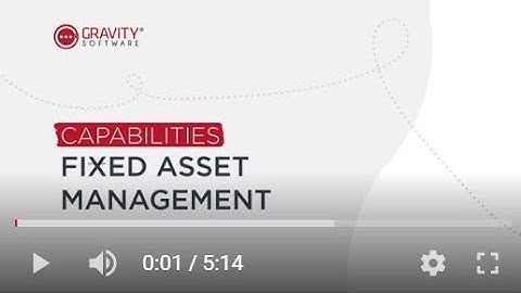 Gravity Software Fixed Asset Management