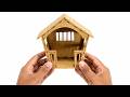 Making a House With Cardboard | DIY Miniature Cardboard House | Easy Cardboard Craft Ideas #diy
