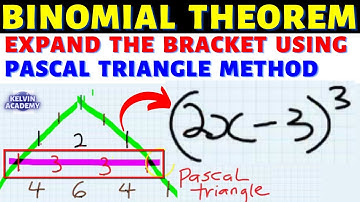 APPLICATION OF PASCAL TRIANGLE IN BINOMIAL EXPANSION (2x - 3)^3