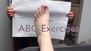 ABC exercises to strengthen ankles