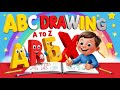 Easy ABCD Drawing for Beginners | English Alphabet A to Z Tutorial