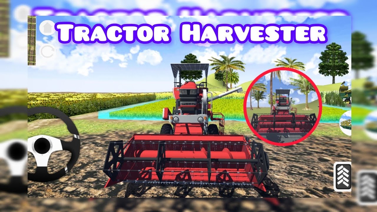 🌾Mahindra tractor🚜 harvester🥰 work 🎮game  ! 