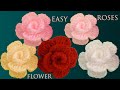 Rosas fáciles a Crochet con sobrantes de lanas