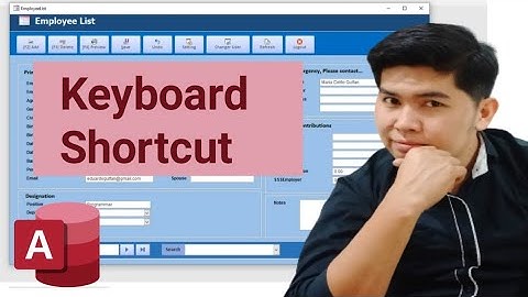 How to add keyboard shortcut for command button of Ms Access.
