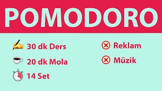 Pomodoro Tekniği - 30 Dk Ders 20 Dk Mola 14 Set - Reklamsız - Müziksiz