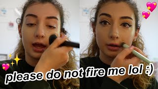 doing my makeup on my lunch break (GRWM in 30 minutes lol)