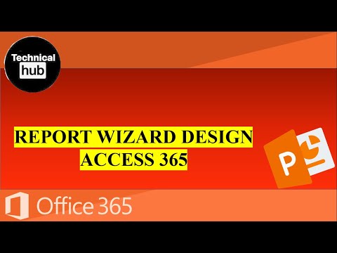 Create a Report and Report Design in Ms Access 365.
