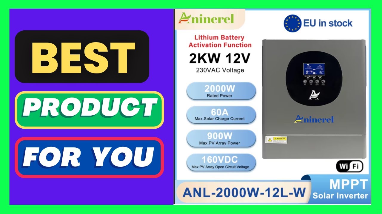 Aninerel 2kW 12V Hybrid Solar Inverter with