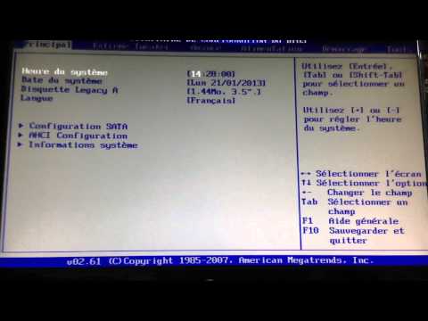 accéder au bios de son ordinateur - Configurer démarrage PC Asus N76Vj 2