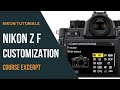 Nikon zf custom controls  displays