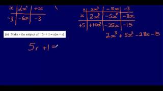 15. Expanding triple brackets and rearranging (GCSE Maths - Edexcel Practice Tests Set 3 - 2H)
