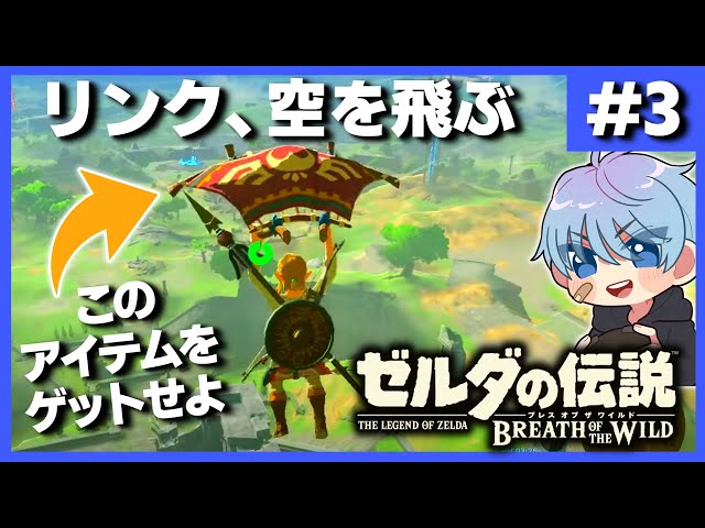 9歳しゅーた】ゼルダ史上最高傑作ブレワイ実況Part3 空飛ぶパラセール