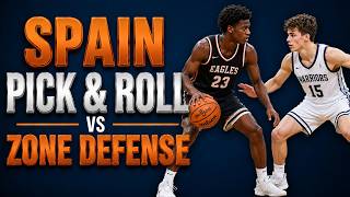 How to Beat a 2-3 Zone with Spain Pick & Roll (Distort the Zone)