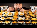 최강조합 편의점김밥 8가지에 컵라면 먹방~!! 리얼사운드  ASMR Mukbang(Eating Show)