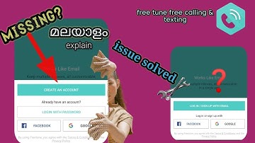 free tune free calling  create an account problem MALAYALAM/nadeshan info/easy/missing/issue fixed.