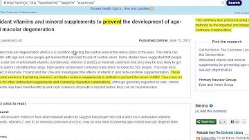 Antioxidant Supplements in Health and Disease