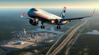 US AirWays | Airbus A320-200| Raleigh–Durham (RDU) to Charlotte (CLT)|ATC: Casual Server.