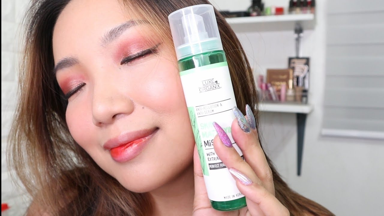 Luxe Organix Skin Mattifying Facial Mist Review and Demo YouTube