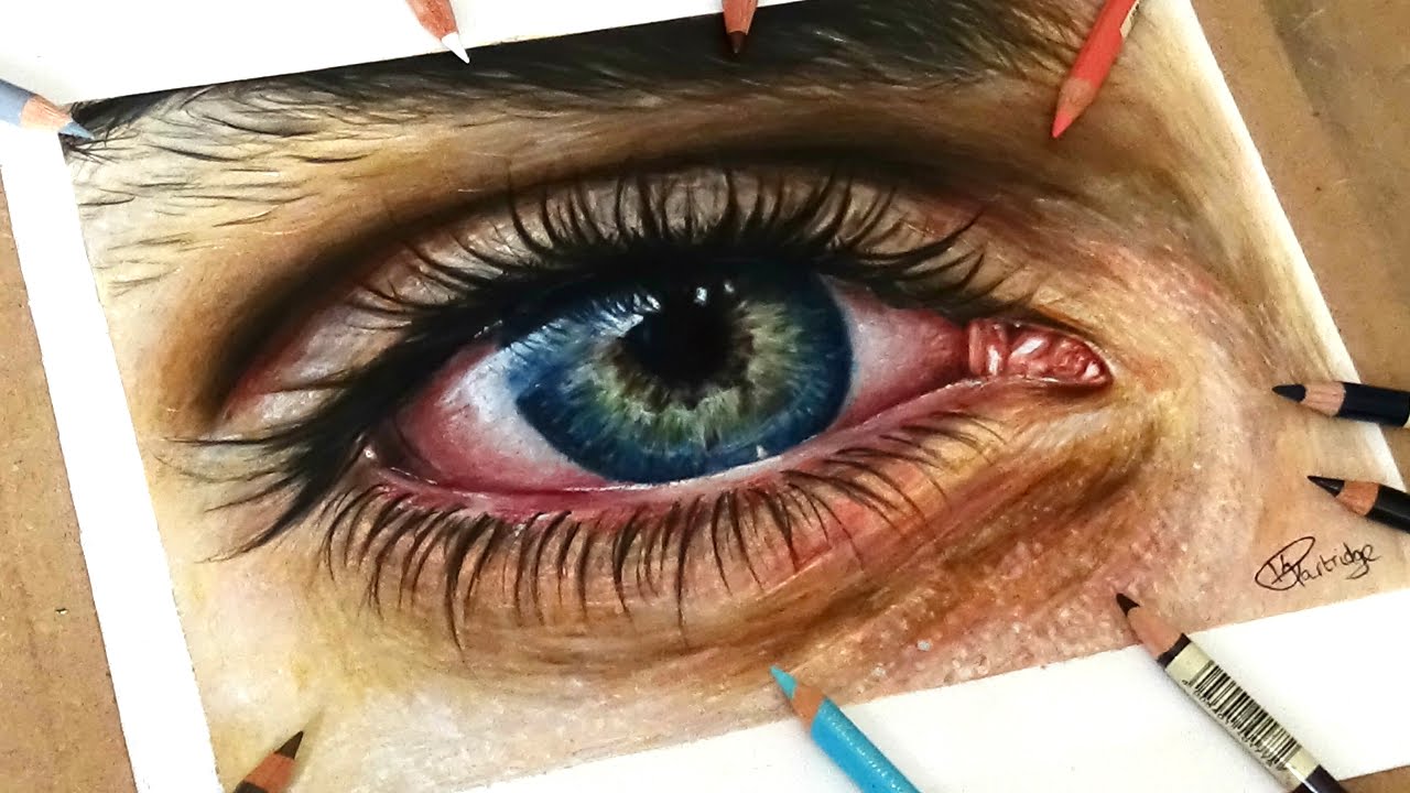 Realistic Eye Drawing Color