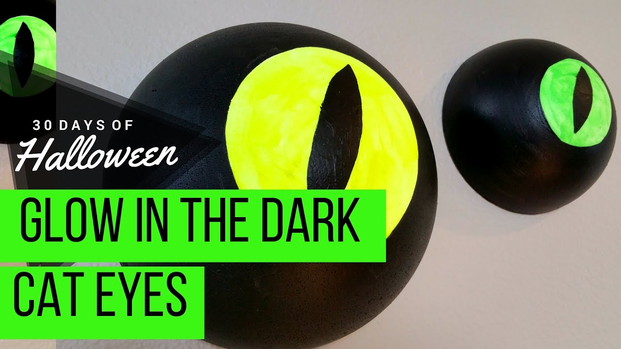 Glow In the Dark Cat Eyes #JPHalloween - 30 Days Halloween - YouTube