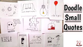 How To Doodle Small Quotes 11 Quotes Easy Drawing For Beginners